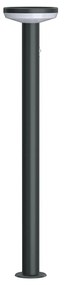 Paletto da giardino Solare Nero 80cm con Sensore Movimento e Picchetto Colore Bianco Naturale 4.000K