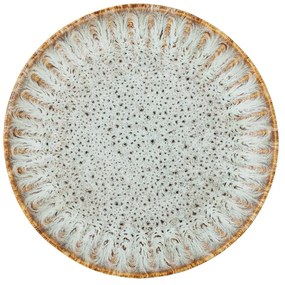 Piatto da portata blu e beige in gres ø 17 cm Fleur – Bloomingville