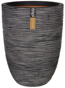 Vaso Nature Rib Elegante Basso 36x47 Cm Antracite Kofz782 /