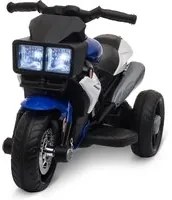 Moto Elettrica per Bambini 6V 3 Ruote Nera e Blu