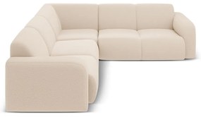 Divano angolare beige in tessuto bouclé (angolo variabile / a L) Molino - Micadoni Home