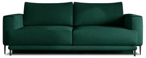 Divano verde allungabile/con contenitore e rivestimento in velluto 260 cm Dalia – ELTAP
