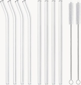 Set di 8 cannucce in vetro Terry