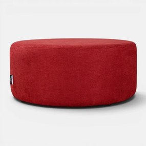 Pouf Tondo Dante L70 cm in Tessuto Antimacchia BORDEAUX