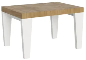 Tavolo allungabile 90x130/390 cm Spimbo Mix piano Quercia Natura - gambe Bianco Frassino