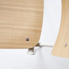 Tikamoon - Sedia in metallo e legno di frassino Mio white