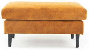 Pouf in velluto giallo Adagio - Scandic