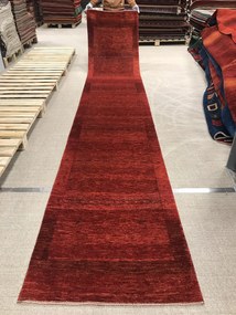 Loribaft Tappeto persiano 460 x 80 Rosso (Iran) Annodato A Mano