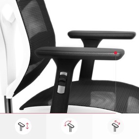 Sedia ergonimica DIABLO V-BASIC: Bianco-nero