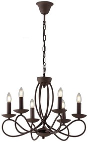 Lampadario Moderno Ginevra bronzo 6x E14 FAN EUROPE