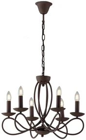 Lampadario Moderno Ginevra bronzo 6x E14 FAN EUROPE
