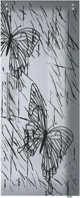 Anta per porta scorrevole Butterfly in vetro nero L 88 x H 215 cm spessore 10 mm, apertura destra