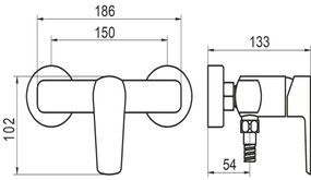 Novaservis - Rubinetto doccia METALIA cromo lucido