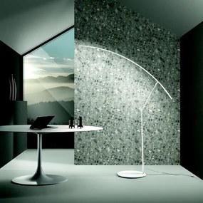 Piantana a LED 146x202 cm moderna in metallo Bianco FOLAGA