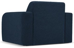 Poltrona bouclé blu scuro Molino - Micadoni Home