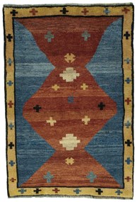 Gabbeh Tappeto 150 x 100 Rosso (Iran) Annodato A Mano