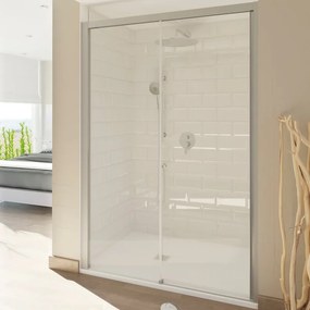 Porta doccia scorrevole Style, L 117-120.5 cm x H 200 cm x SP 8 mm, profilo cromo