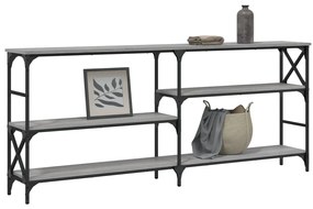 Tavolo consolle grigio sonoma 180x29x76,5 cm legno multistrato