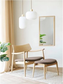 Poltrona con poggiapiedi marrone Olvera – House Nordic