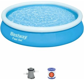 Bestway - Piscina autoportante con anello fast set tonda 366x76 cm 57274