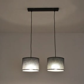 Lampadario a cavo ALBA 2xE27/15W/230V grigio