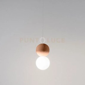 Sfera s - lampadario a sospensione metallo e vetro rosso 1 luce att...