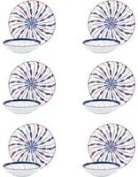 Servizio 12 piatti porcellana Euphoria blu