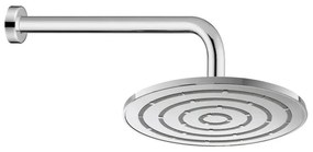 Set Soffione doccia Ø 20 cm e braccio di 35 cm in finitura cromo anticalcare Hidra
