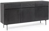 Credenza 3 ante 3 cassetti nera - WIDALD