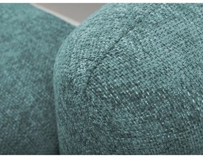 Divano angolare blu allungabile/con contenitore (con penisola a sinistra/con chaise lounge) con rivestimento in ciniglia Mele – Makamii