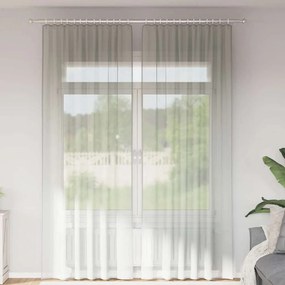 Tende İn Voile Con Passanti 2 Pz Grigio Chiaro 140x260 Cm /