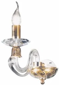 Applique in vetro soffiato 1306 1 luce ap.1306-1-bco bianco