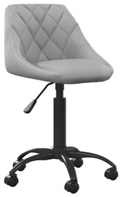 Sedia Da Ufficio Grigio Chiaro İn Velluto /