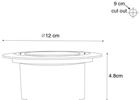 Set di 6 faretti da giardino neri con LED IP65 solari - Terry
