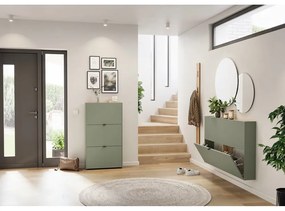 Scarpiera grigio tortora con ante ribaltabili 71x127x22 cm Ameca – Germania