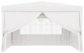 Gazebo Professionale con Pareti 4x4 m Bianco 90 g/m²