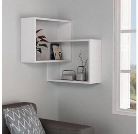 Mensola angolare da parete RING 68x68 cm bianca