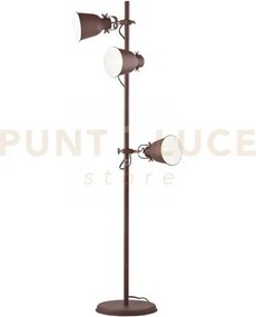 Piantana legend corten e rame 3 luci attacco e27 50x166cm