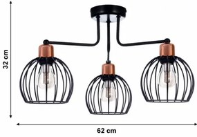 Lampadario a plafone CELTA 3xE27/40W/230V