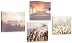 Set di quadri – Natura tra le braccia del sole
