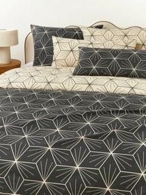 Copripiumino reversibile in cotone con stampa geometrica Ilda