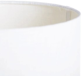 Lampada da tavolo Tessuto Sintetico Metallo Argento 25 x 25 x 50 cm
