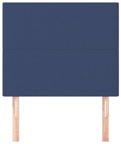 Testiera 2 pz blu 100x5x78/88 cm in tessuto