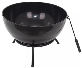 Braciere portatile per legna 57x30 cm nero