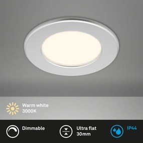 Briloner 7049014 - Plafoniera LED da incasso per bagno 6W/230V IP44 cromo opaco