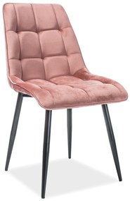 POSH Rosa Antico (tessuto Bluvel 52) - MODERNA SEDIA IMBOTTITA PER SALONE/SALA DA PRANZO VELVET