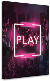 Quadro su tela, Pink Play iscrizione per il giocatore