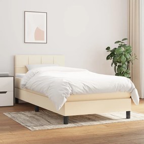 Giroletto A Molle Con Materasso Crema 100x200 Cm İn Tessuto /
