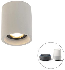 Faretto da soffitto rotondo intelligente in cemento incl. Wi-Fi GU10 - Deep