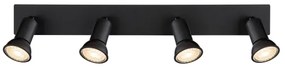 Globo 57998-4 - Faretto DREW 4xGU10/35W/230V nero